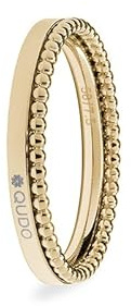 Qudo Ring PUNTO gold Edelstahl