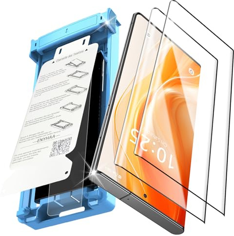 ENYHAA [3 Stück] Samsung Galaxy S23 Ultra Klarer Displayschutz, Staubfreie Ausrichtung, Blasenfrei, Einfache Installation, 3D-Gebogene Vollabdeckung [Nicht Glas][Unterstützt Fingerabdruck