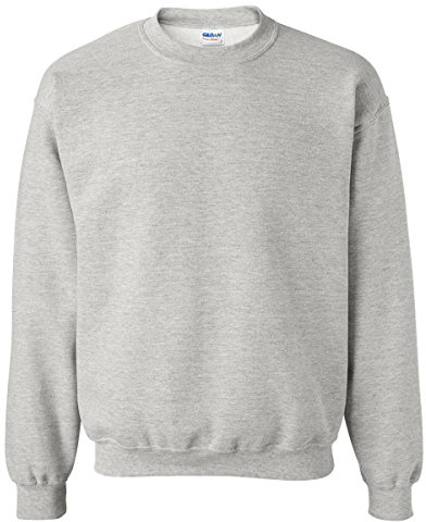 GILDAN Adult 7.75 oz 50/50 Crewneck Sweatshirt in Ash - Small