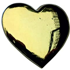 Broche en métal émaillé Or jaune (Acrylique) Cœur