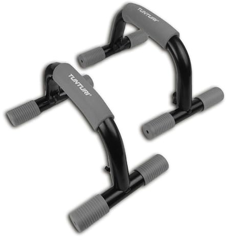 Tunturi Set Liegestützgriffe, rutschfeste Push-up-Bars für Krafttraining für Rückenmuskel, Brustmuskel, Kraftsport