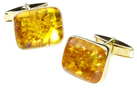 Ostsee-Schmuck Herren-Manschettenknopf 333/000 Gold mit Bernstein 001 150048 0001