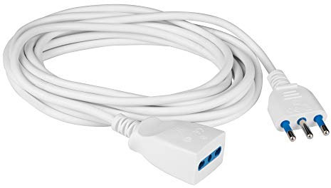 Poly Pool PP0386S Prolunga 3 m, Spina 16 A e Presa Bivalente, Bianco