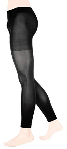 GLAMORY Herren-Strapsstrümpfe Sport Männer Strapsstrümpfe Thermoman 100 DEN, Schwarz (Schwarz), XXXX-Large (Herstellergröße: 4XL-(60-62))