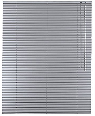 Easy-Shadow Hochwertige Aluminium Jalousie Rollo Alu Jalousette 200 x 250 cm / 200x250 cm in Farbe Silber - Bedienseite rechts/Maßanfertigung