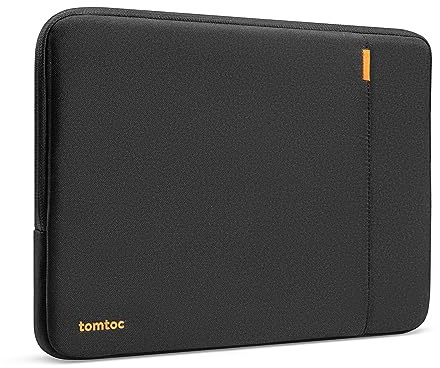 Tomtoc - Custodia protettiva per computer portatile Microsoft Surface Pro 9/8/X (360°, con tastiera rigida/X, DELL XPS 13 2015-2019, resistente agli urti e all'acqua, colore nero