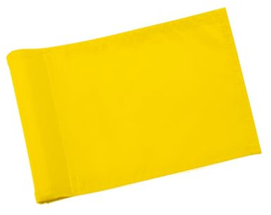 KINGTOP Solide Golfflagge mit Kunststoffeinsatz, grüne Flaggen für Hof, Innen- und Außenbereich, Gartenflaggen, 420D Premium Nylonflagge, 20,3 cm L x 15,2 cm H, Gelb