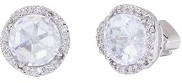 Kate Spade New York Pave Round Large Studs, Clear/Silver