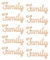 10pcs Unfinished Family Wood Words Ornaments, Rustic Crafts Wooden Family Letters Alphabet Script for Christmas Tree Crafts Home Wedding DIY Decorations