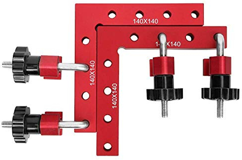 Regla Posicionamiento Angulo Recto de 90 Grados Abrazadera Fijación Panel Carpintero en Forma L 140x140 mm Para Carpinteros Entusiastas Bricolaje(140X140mm)
