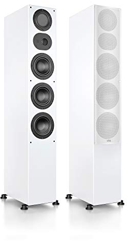 Nubert nuLine 284 | Weißes Standlautsprecherpaar | 2 Stück Standbox | Lautsprecher für Musikgenuss | Heimkino & HiFi Qualität auf hohem Niveau | Passive Standboxen mit 3 Wege Technik Made in Germany