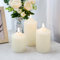 JHY DESIGN Flameless Battery Candles with Remote Control & 6 Hour Timer, Set of 3 Real Wax Flickering LED Candle Battery Operated for Home Wedding Party Room Valentine's Day Dining Table(12/15/18cm)