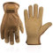 Arbeitshandschuhe für Damen und Herren, aus Rindsleder, Gartenhandschuhe, Sicherheitsarbeitshandschuhe, Geschickliches und atmungsaktives Design (M, Braun)