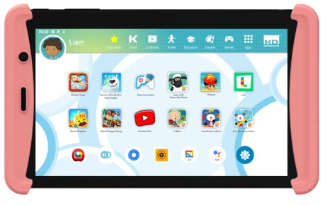Kurio C21171 Tab Lite 2-Rosa-Android-Tablet für Kinder, 7-Touchscreen, 16 GB Speicher, Kamera, 40+ Apps, Kindersicherung, Schutzhülle-Lerncomputer, Kindertablet, Laptop Spielzeug-Ideal für unterwegs