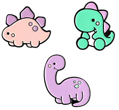 Anstecknadeln mit Dinosaurier-Motiv, Emaille, Anstecknadeln, Tiermotiv, Emaille, Anstecknadeln, Set mit Dinosaurier-Serie, Brosche, Farben-Anstecknadel