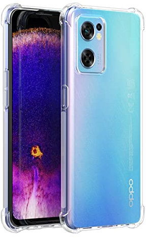 Cresee Kompatibel mit Oppo Find X5 Lite 5G Hülle Case, Transparente Handyhülle mit Verstärkte Ecken Schutzhülle Dünn Weich Cover Stoßfest Bumper für Find X5 Lite, Transparent