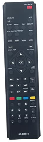 AULCMEET SE-R0378 Ersatzfernbedienung Kompatibel mit Toshiba Blu-ray Disc Player Ultra HD Heimkino BDX3000KC BDX2500 BDX3000KU BDX2500KU BDX2700 BDX3000 BDX2700KU