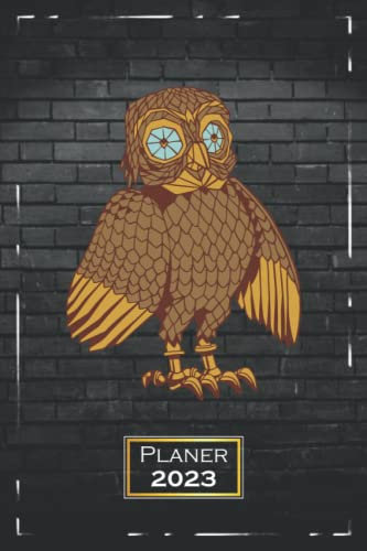Planer 2023: Eule, Tier | A5 (6x9) | 1 Woche auf 2 Seiten | Softcover | mit Monatsübersicht & Kontakttabelle | Tiermotiv | qd2