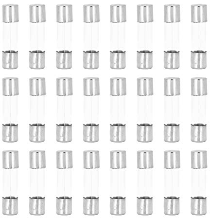 100 Stück Flinke Glassicherungen 5 x 20 mm 250V 0,5A / 1A / 2A Glasrohrsicherung Glas Sicherung Sortiments Kit für Haushaltsgeräte, Elektronische Geräte(2A)