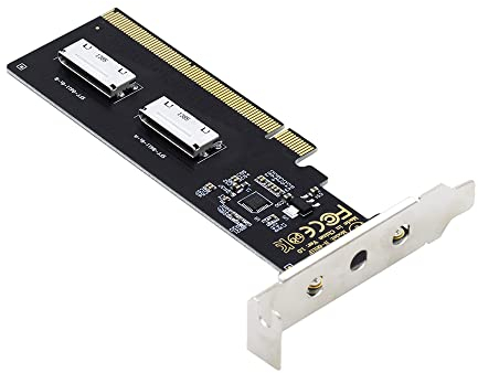NFHK PCIE PCI-Express 16x auf Dual Oculink SFF-8612 SFF-8611 8X VROC Adapter für Mainboard SSD Grafikkarte