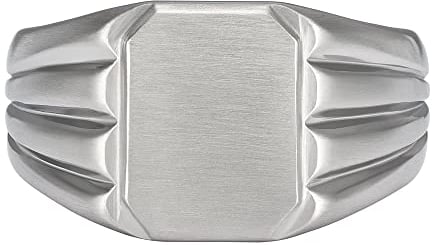 Fossil Edelstahl Silber Ring Für Männer