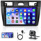 Android Autoradio per Ford Fiesta Mk VI 5 Mk5 2002-2008 con GPS Navi WiFi 9 Pollici Autoradio 2 Din con Mirror Link Bluetooth FM/RDS/USB/OBD/DAB+/DVR/EQ Controllo del Volante + Telecamera Posteriore
