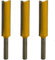 Rennie Tools - 3pcs 1/2 Cutting Diameter x 1/4 Shank x 50mm Flute Extra Long TCT Tipped 2 Flute Straight Router Bit Kitchen Worktop Cutter Bit. Compatible With Makita Trend Katsu Dewalt Router Etc