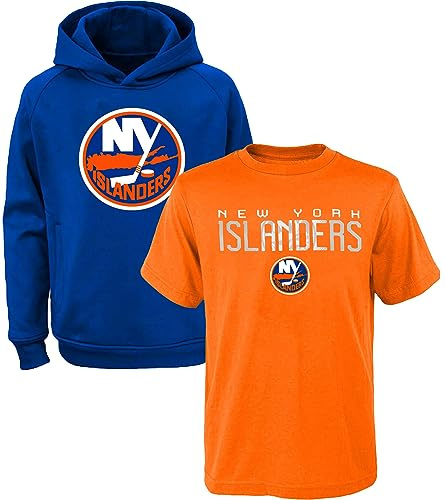 NHL Youth 8-20 Polyester Performance Primary Logo Hoodie & T-Shirt 2 Combo Pack Set