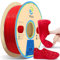 YOUSU Flexibles TPU-3D-Drucker-Filament, rotes TPU-Filament, 1,75 mm, 1 kg, Maßgenauigkeit +/- 0,03 mm, 95 A Shore-Härte und gute Schichtbindungsleistung.