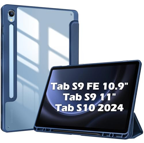 ProCase Custodia per Samsung Galaxy Tab S10 FE 2025/ S9 FE 10.9 / Tab S9 11 2023 / S10 2024, Smart Cover Ultra Sottile Leggero per Galaxy S10/S9 FE S9 S10 Tablet (SM-X520/510/X710/X720) -Marina