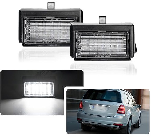 njssjd LED-Kennzeichenleuchte für 2004–2012 M.ercedes Benz AML-Klasse W164, 2005–2012 ML-Klasse X164 Nummernschildleuchte