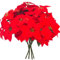 Grunyia Künstlicher Weihnachtsstern, Kunstblumen Blumenstrauß, 7 Köpfe, 5 Stück, Weihnachtsstrauß für Veranda, Zuhause, Garten, Innen- und Außenbereich, Weihnachtsdekoration