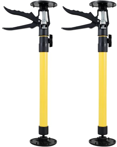 Eummy 2Pcs Telescopic Quick Support Rod Adjustable 30-59cm 3rd Hand Support System Heavy Duty 40KG Capacity Support Pole Non-Slip Door Frame Strut Telescopic Prop for Plasterboard Drywall