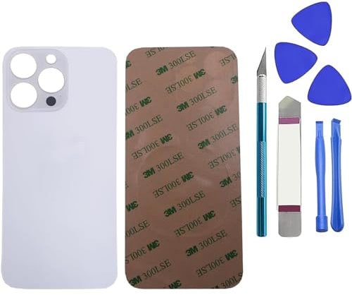 Dakexiong 13 Pro Rear Back Glass Replacement for iPhone 13 Pro with Repar Tool kit (Silver)