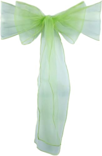 Stuhlhussen, Schärpen for Stuhlhussen, 272 cm x 18 cm, Organza-Stuhlschärpen, Schleifen, Krawattenband, breitere Stuhlhussen, Schleife, Hochzeit, Party, Geburtstag, Bankett, Dekoration, 100 Stück (Gol