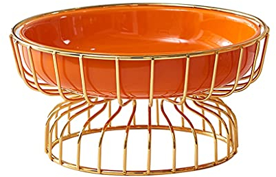 Cesto de Fruta Frutero Frutera Casa naranja cerámica fruta bandeja moderna sala de estar mesa de café decoración de hogar adornos caramelo bocadillo almacenamiento bandeja Cesta de Frutas Fruteros ( S