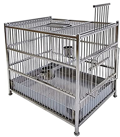 NEWNAN Vogelkäfig 304 Edelstahl Badekäfig Badewanne Papagei Außenkäfig Baden Quadratischer Vogelkäfig Haustier Vogelhäuser Vogelkäfige für Sittiche