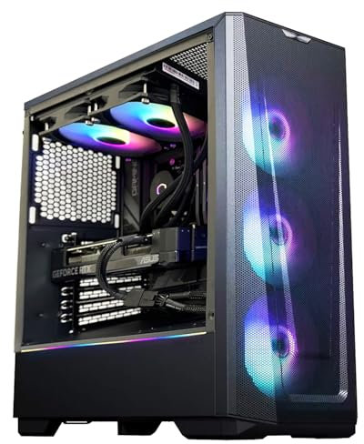 Fierce PC SUPER Gaming-AMD Ryzen 7 7800X3D 4.2-5GHz, RTX 4070 Ti SUPER 16GB,32GB RAM DDR5 5600MHz, 1TB NV3 M.2 NVME SSD,750W PSU,Liquid Cooler,Windows 11