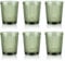 Joeyan 300ml Grün Trinkgläser Set von 6,Bunt Wassergläser Set mit Diamant Relief,Vintage Gläser Set for Zuhause Restaurant Bar,Spülmaschinenfest