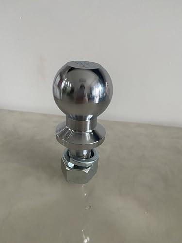 Anhängerkupplungskugel 50mm 3.5T, Kugelkopf Anhängerkupplung Kupplungskugel M22, Kugelkopfbolzen Gerade Ackerschiene für Rasentraktor Anhänger Wohnmobil Geländefahrzeuge ATV