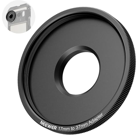 NEEWER Objektivfilter Adapterring 17mm auf 37mm, kompatibel mit Beastgrip 37mm Linsen 16 15 Pro Max S24 Ultra Phone Cage Rig Stabilizer für Videoaufnahmen, PA061