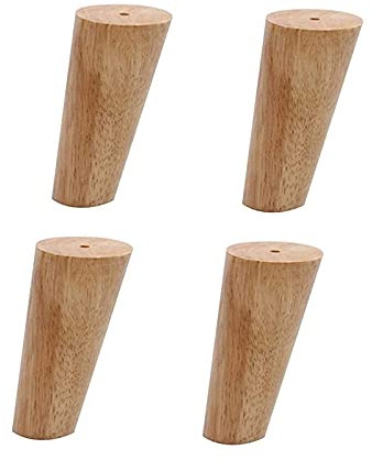 JRXFXEKW , Möbel Möbelbeine Eiche Couchtisch Fußstütze Sofa Fuß Fuß Schrägkegel Hebemöbel Möbelbeine ， 4X Konisch,