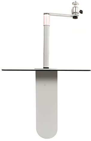 Projector Stand Bedside Sofa Projector Mount Base, 2440CM 360 Degree Adjustable Table Side Projectors Bracket Holder, 1/4in Universal Thread, Plug in Stable Base (White)