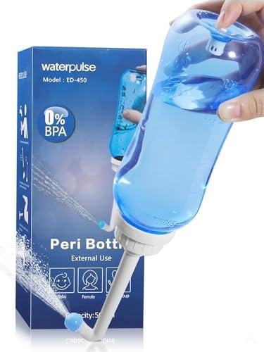 Travel Bidet Bottle 500ml 16.9oz,Bottle Postpartum Essentials,Perineal Bottle for Postpartum Care,Personal Hygiene Care Portable Bidet(Blue)