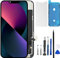 ZOETEC Soft OLED Screen Replacement For iPhone 13 6.1 (NOT LCD) Full HD Display COF Touch Screen Digitizer Frame Assembly with Repair Tool Kits, Waterproof Adhesive, Tempered Glass