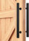 SUWOOPH Manija de puerta corredera de granero, tirador impermeable de acero inoxidable for jardín, patio, puerta, vidrio de ducha, barra de empuje de doble cara resistente(Black,Lengths 50cm/20 inch)