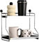 Organizador y contenedor para tazas de café - Organizador de tazas para muebles de cocina, estante para tazas de café de 2 niveles | Portavasos de café independiente, estante de almacenamiento