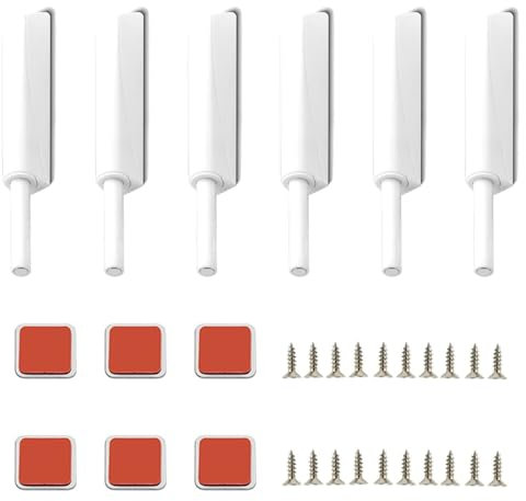 COZERI 6 Stück Drucktüröffner Push to Open Türöffner, Softclose Nachrüsten Türdämpfer für Schranktüren, Magnetische Schranktür Dämpfer mit Schrauben und Klebepads, Für Schränke und Türen