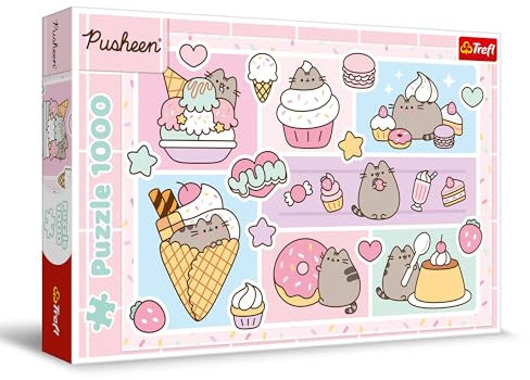 Trefl - Pusheen, Sweet Pusheen - Puzzle 1000 Teile - Kreative Unterhaltung, für Erwachsene und Kinder ab 14 Jahren