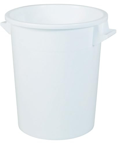 BRB Rundtonne für Gewerbe & Industrie – hygienisch, stabil, stapelbar, vielseitig (weiß, 75 Liter)